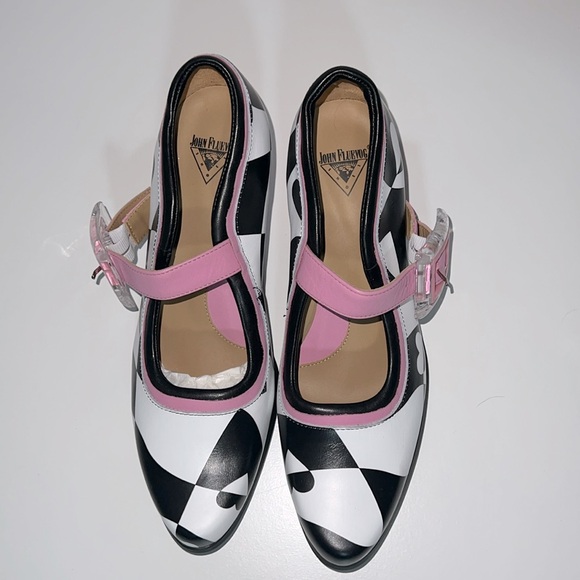 John Fluevog checkered heels - Picture 2 of 5